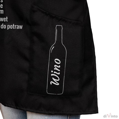 Fartuszek dla gotującej KOBIETY gotuję z winem