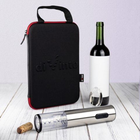 Elektryczny korkociąg Silver Twister Deluxe - na prezent - eleganckie etui