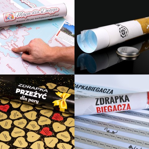 Zdrapka Przeżyć dla Pary plakat bucket list mapa