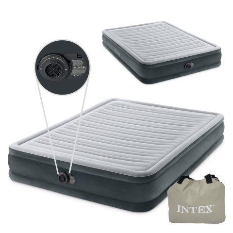 Materac dmuchany 203x15 cm dwuosobowy z pompką INTEX 67770