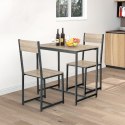 Zestaw komplet mebli stolik 2 krzesła metal MDF ModernHome