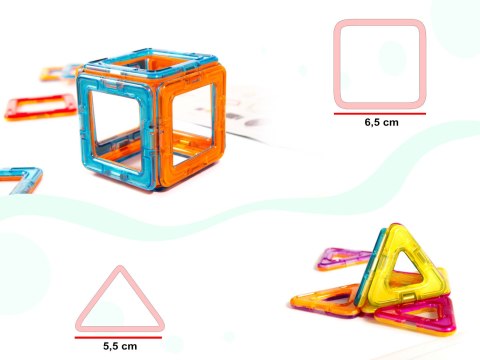 Klocki magnetyczne edukacyjne magical sticks MAGICAL MAGNET 40 elementów