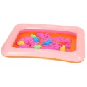 Piasek Kinetyczny w wiaderku 1kg piaskownica + 8 foremek