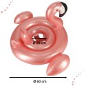 Kółko do pływania dla niemowląt koło pontonik dla dzieci z siedziskiem kółko plażowe flaming max 20kg 1-3lata 60 cm