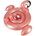Kółko do pływania dla niemowląt koło pontonik dla dzieci z siedziskiem kółko plażowe flaming max 20kg 1-3lata 60 cm