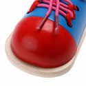 Buty drewniane do nauki sznurowania wiązania sznurowadeł 2 sztuki