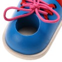Buty drewniane do nauki sznurowania wiązania sznurowadeł 2 sztuki