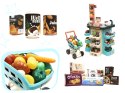 Sklep dla dzieci supermarket stragan wózek na zakupy akcesoria miętowy