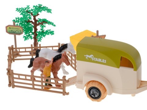 Farma traktor z przyczepą ciągnik do skręcania konie śrubokręt