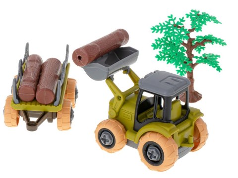 Farma traktor z przyczepą ciągnik do skręcania konie śrubokręt