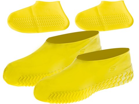 Nakładki przeciwdeszczowe na buty ochraniacze nieprzemakalne przeciwdeszczowe kalosze S żółte roz. 26-34