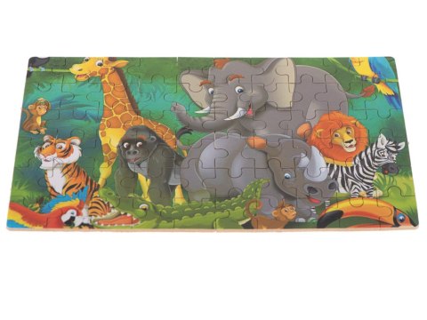 Puzzle dla dzieci bajkowe w puszce dżungla 60 elementów