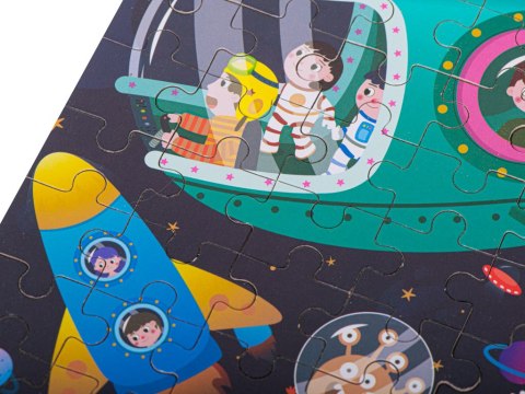 Puzzle dla dzieci układanka w puszce kosmos 100 elementów