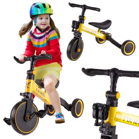 Rowerek biegowy Trike Fix Mini rower wielofunkcyjny 3w1 żółty
