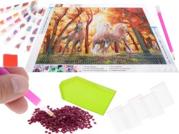 Haft diamentowy Diamond Painting mozaika diamentowa zestaw 5D biegnące konie