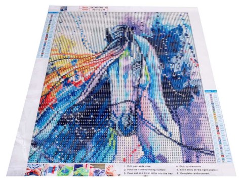 Haft diamentowy Diamond Painting mozaika diamentowa zestaw 5D koń