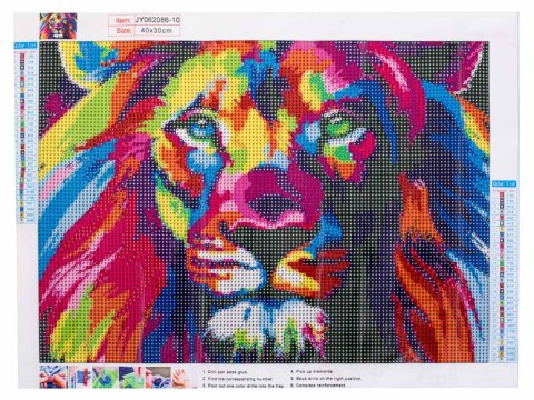 Haft diamentowy Diamond Painting mozaika diamentowa zestaw 5D lew