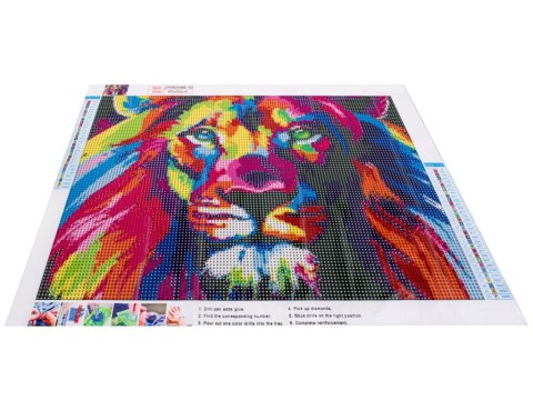 Haft diamentowy Diamond Painting mozaika diamentowa zestaw 5D lew