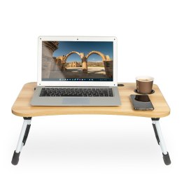 Stolik pod laptopa podstawka do łóżka mobilny śniadaniowy składany stojak