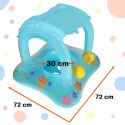 Kółko do pływania dla niemowląt koło pontonik dla dzieci dmuchany z siedziskiem z daszkiem max 24kg 3lata 72 cm