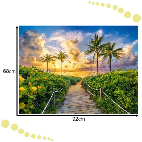 Puzzle układanka 3000 elementów Wschód Słońca w Miami 92 x 68 cm CASTORLAND