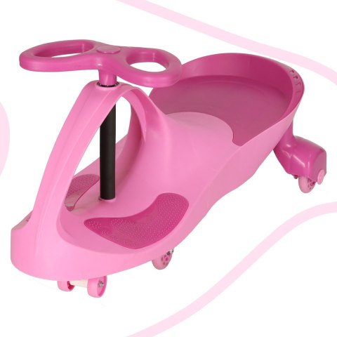 Jeździk grawitacyjny LED Swing Fix S3 świecące koła różowy