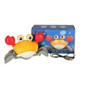 Krab uciekający pełzający czujnik interaktywna akumulator USB czerwony
