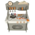 Kuchnia dla dzieci drewniana MDF piekarnik garnki akcesoria 70cm