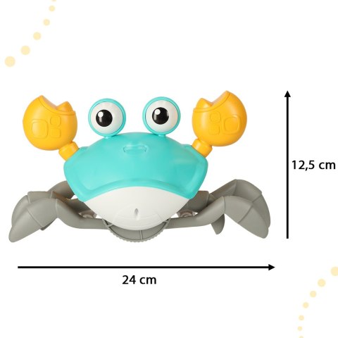 Krab uciekający pełzający czujnik interaktywna akumulator USB zielony