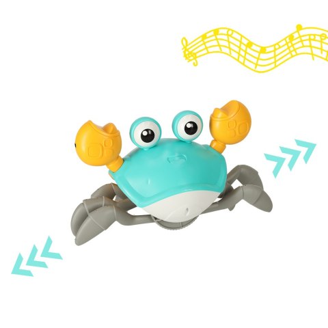 Krab uciekający pełzający czujnik interaktywna akumulator USB zielony