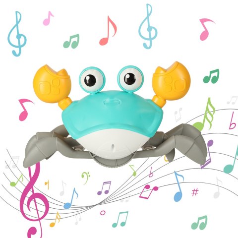 Krab uciekający pełzający czujnik interaktywna akumulator USB zielony