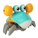 Krab uciekający pełzający czujnik interaktywna akumulator USB zielony