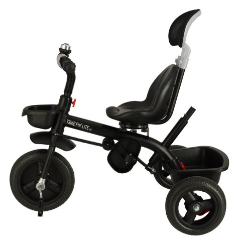 Rowerek trójkołowy TRIKE FIX Lite V2 3w1 z daszkiem obracany regulowany spacerówka prowadnik pasy szary