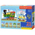 Puzzle edukacyjne układanka 13 elementów W pociągu 4+ CASTORLAND