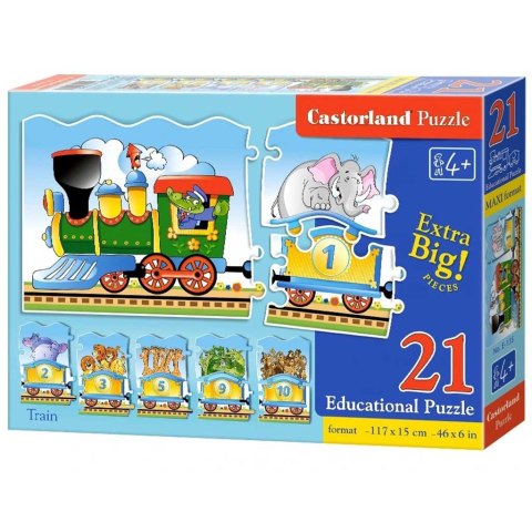 Puzzle edukacyjne układanka 13 elementów W pociągu 4+ CASTORLAND