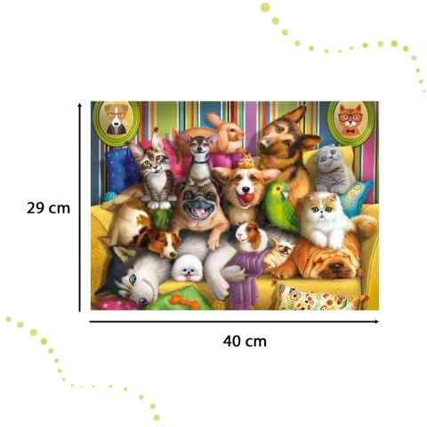 Puzzle układanka 70 elementów Zabawne zwierzęta 5+ CASTORLAND