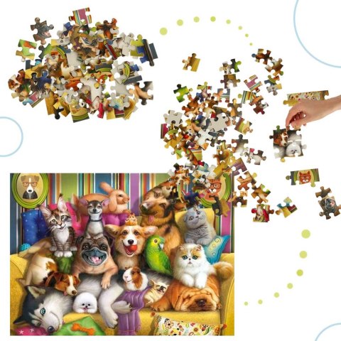 Puzzle układanka 70 elementów Zabawne zwierzęta 5+ CASTORLAND