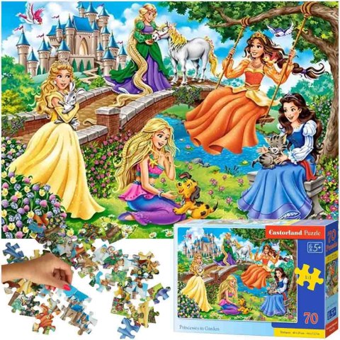 Puzzle układanka 70 elementów Księżniczki w ogrodzie 5+ CASTORLAND