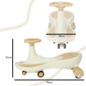 Jeździk grawitacyjny LED Swing Fix S4 świecące koła z muzyką grający 76cm złoto-biały max 100kg
