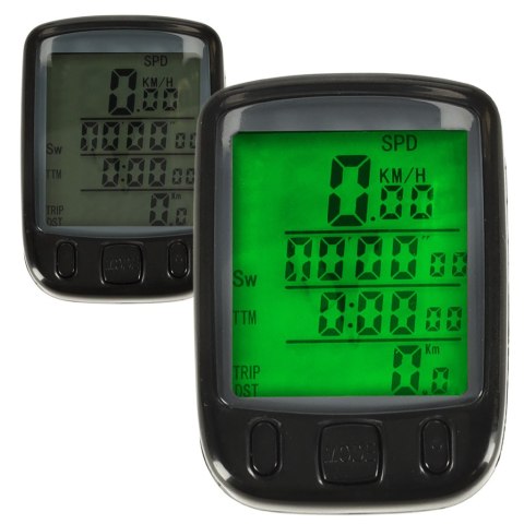Licznik rowerowy RALLEX wodoodporny przewodowy prędkościomierz podświetlany 25w1 LCD