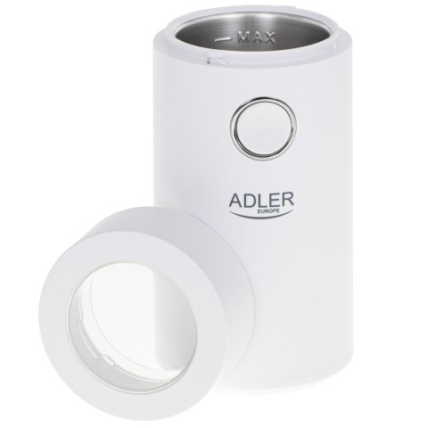 Młynek do kawy Adler AD 4446ws orzechów ziół elektryczny biały srebrny 150W