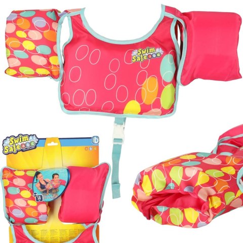 Kamizelka piankowa z rękawkami do pływania kapok dla dzieci 3-6 lat 19-30 kg BESTWAY 32174 różowa