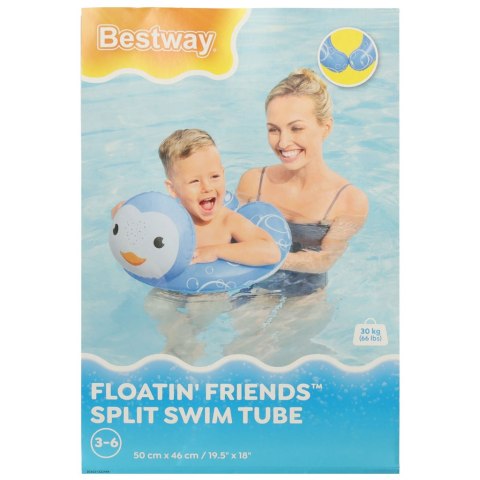 Kółko do pływania koło dmuchane BESTWAY 36405 pingwin 50x46cm