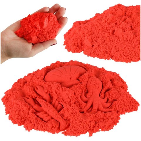 Piasek dla dzieci 1kg w woreczku czerwony