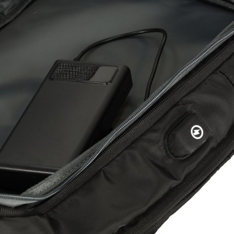 Plecak podróżny na laptopa bagaż podręczny RYANAIR WIZZAIR USB 30x45x27cm czarny wodoodporny
