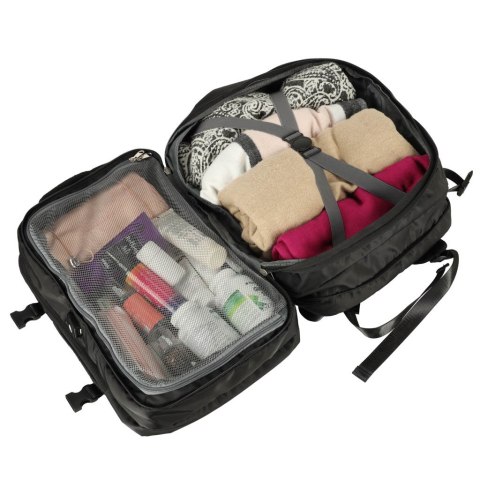 Plecak podróżny na laptopa bagaż podręczny RYANAIR WIZZAIR USB 30x45x27cm czarny wodoodporny
