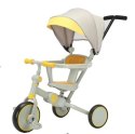Rowerek trójkołowy TRIKE FIX V4 rower spacerówka rowerek biegowy 6w1 szary żółty
