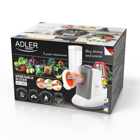 Szatkownica do warzyw Adler AD 4815 z 5 nasadkami