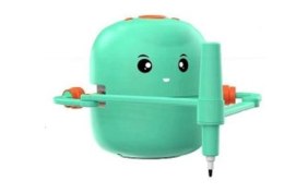 Robot Edukacyjny interaktywny nauka rysowania fiszki zielony ENG