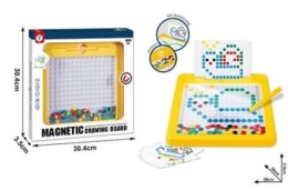 Tablica magnetyczna montessori mozaika kolorowe kropki żółta 26 x 26 cm